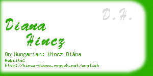 diana hincz business card